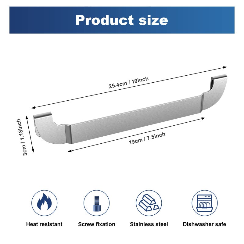 tonhui 2 Pack Griddle Spatula Holder  10 Inch Stainless Steel Barbecue Tool Hold Rack  Outdoor Picnic Griddle Accessories for Blackstone  Royal Gourmet and Other Flat Top Griddle - Image 2